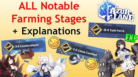 azur lane stages to farm.